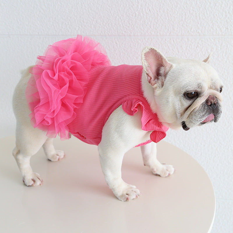 Frenchie Stretchy Tutu Dress FrenchBulldogsummertutudress_6