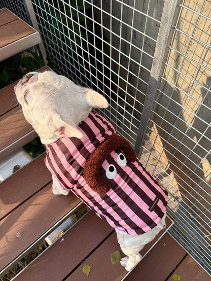 Pastel Violet Coat FrenchBulldogwarmjacketcoatwithfunnypattern_10