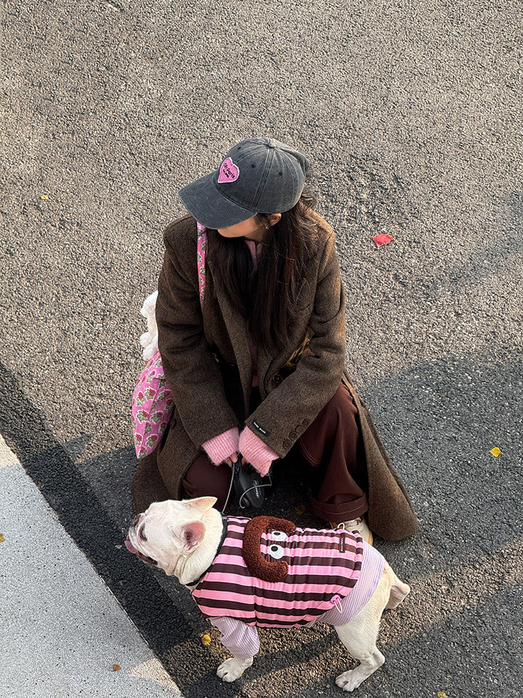 Pastel Violet Coat FrenchBulldogwarmjacketcoatwithfunnypattern_11