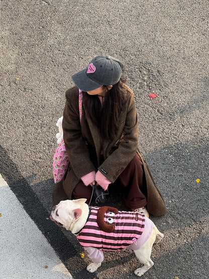 Pastel Violet Coat FrenchBulldogwarmjacketcoatwithfunnypattern_11