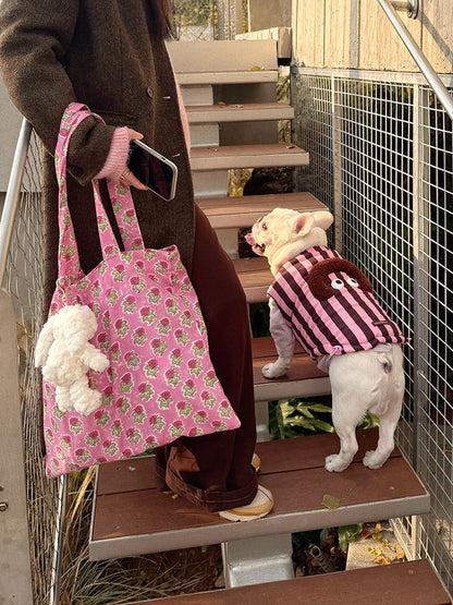 Pastel Violet Coat FrenchBulldogwarmjacketcoatwithfunnypattern_2