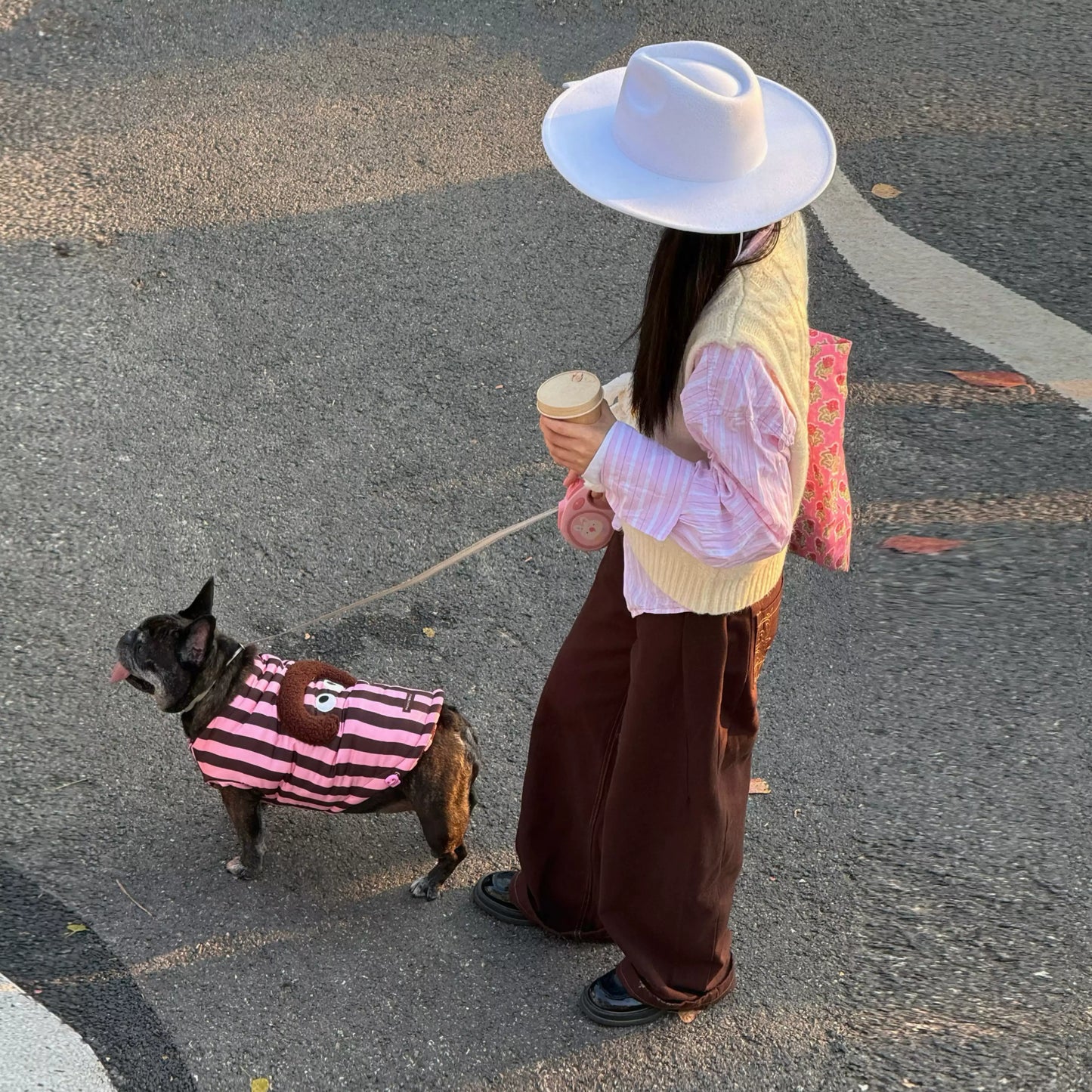 Pastel Violet Coat FrenchBulldogwarmjacketcoatwithfunnypattern_3