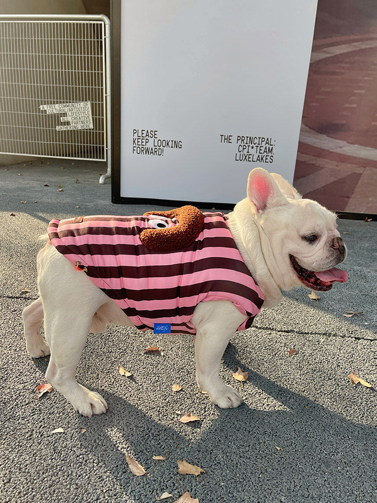 Pastel Violet Coat FrenchBulldogwarmjacketcoatwithfunnypattern_5