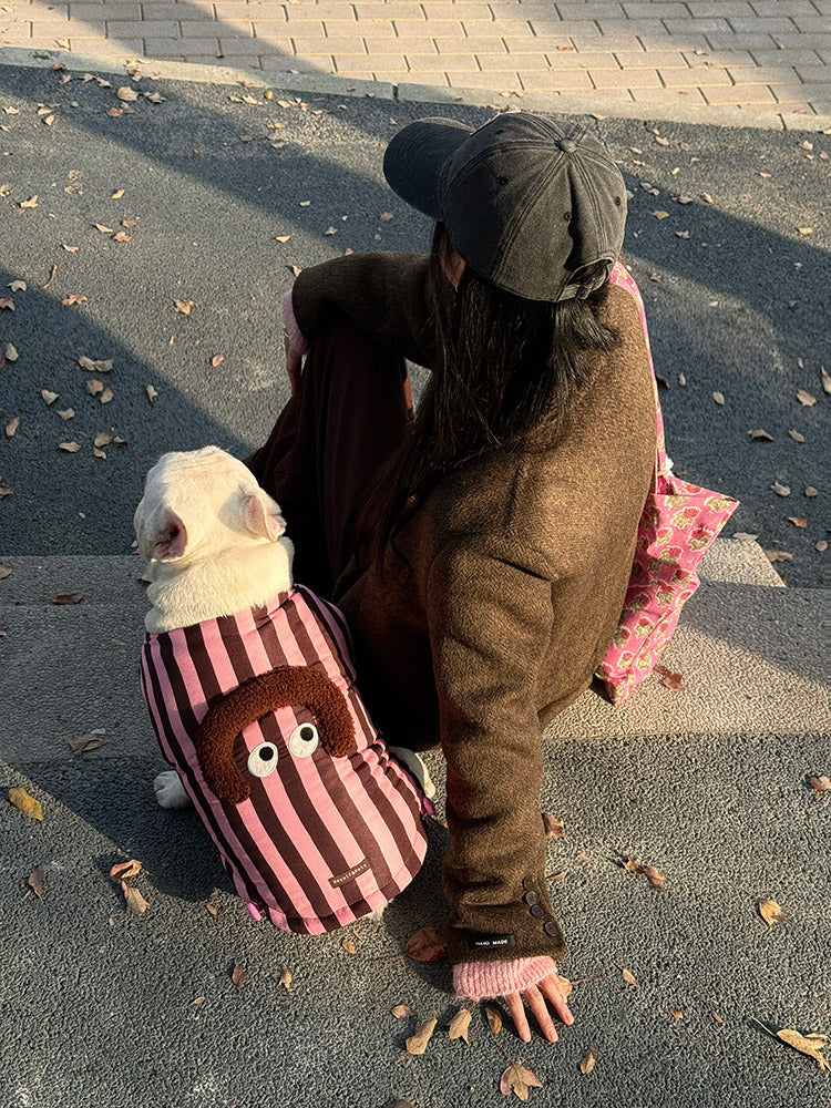 Pastel Violet Coat FrenchBulldogwarmjacketcoatwithfunnypattern_8