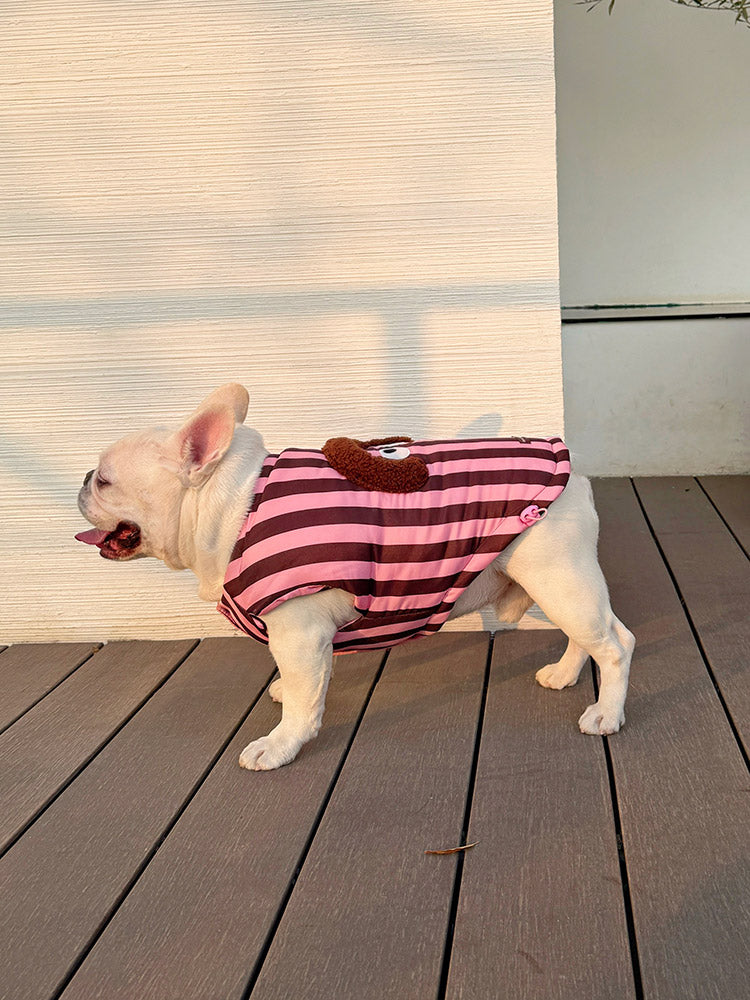 Pastel Violet Coat FrenchBulldogwarmjacketcoatwithfunnypattern_9