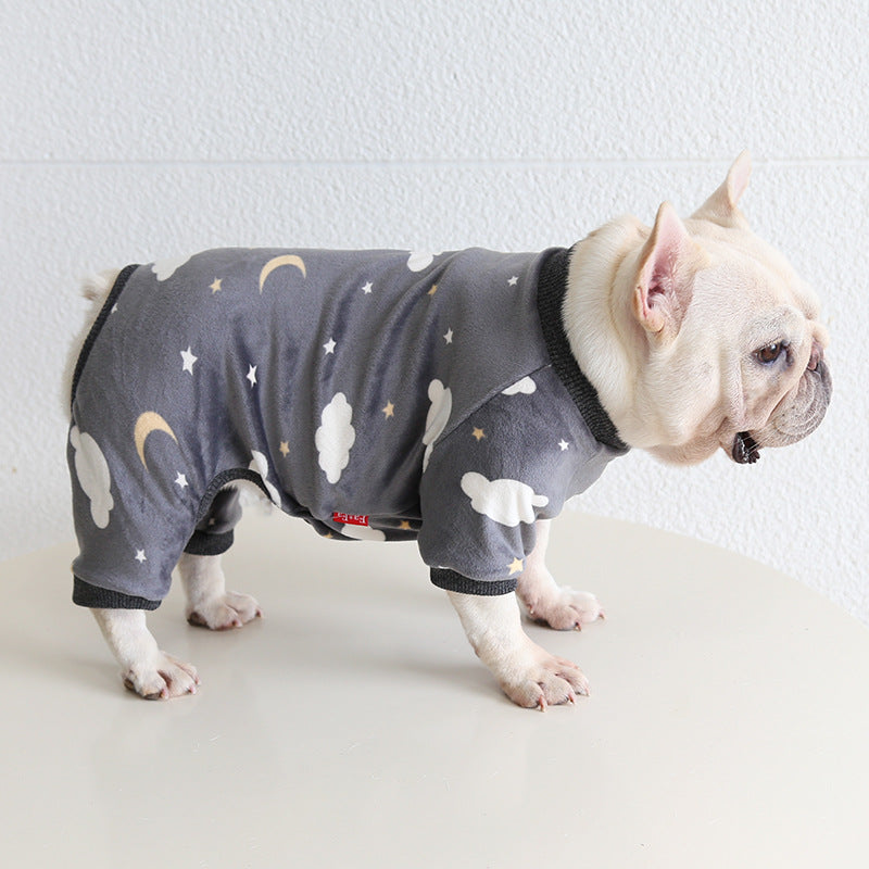 Dog Jumpsuit Pajamas FrenchBulldogwinterwarmjumpsuitonesiebyFrenchiely_1