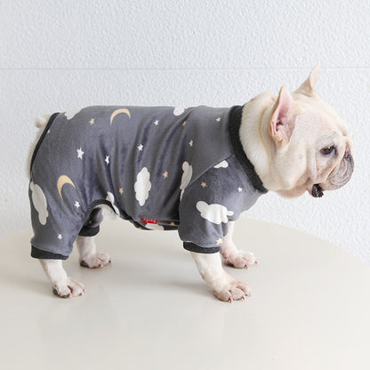 Dog Jumpsuit Pajamas FrenchBulldogwinterwarmjumpsuitonesiebyFrenchiely_1