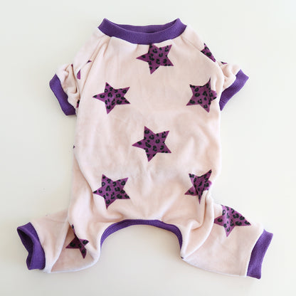Dog Jumpsuit Pajamas Purple Stars FrenchBulldogwinterwarmjumpsuitonesiebyFrenchiely_10