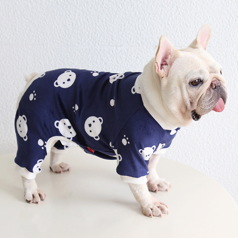 Dog Jumpsuit Pajamas FrenchBulldogwinterwarmjumpsuitonesiebyFrenchiely_15