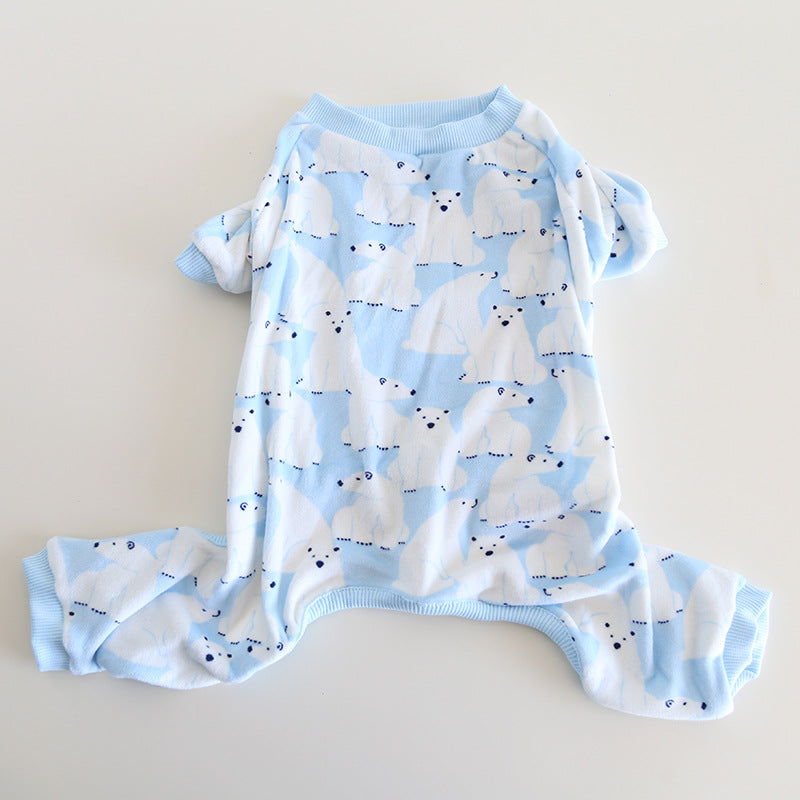 Dog Jumpsuit Pajamas Polar Bear FrenchBulldogwinterwarmjumpsuitonesiebyFrenchiely_21