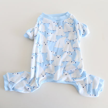 Dog Jumpsuit Pajamas Polar Bear FrenchBulldogwinterwarmjumpsuitonesiebyFrenchiely_21