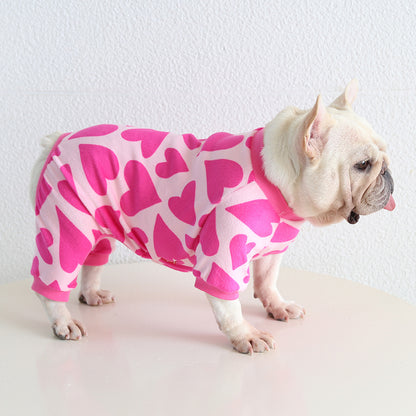 Dog Jumpsuit Pajamas FrenchBulldogwinterwarmjumpsuitonesiebyFrenchiely_8
