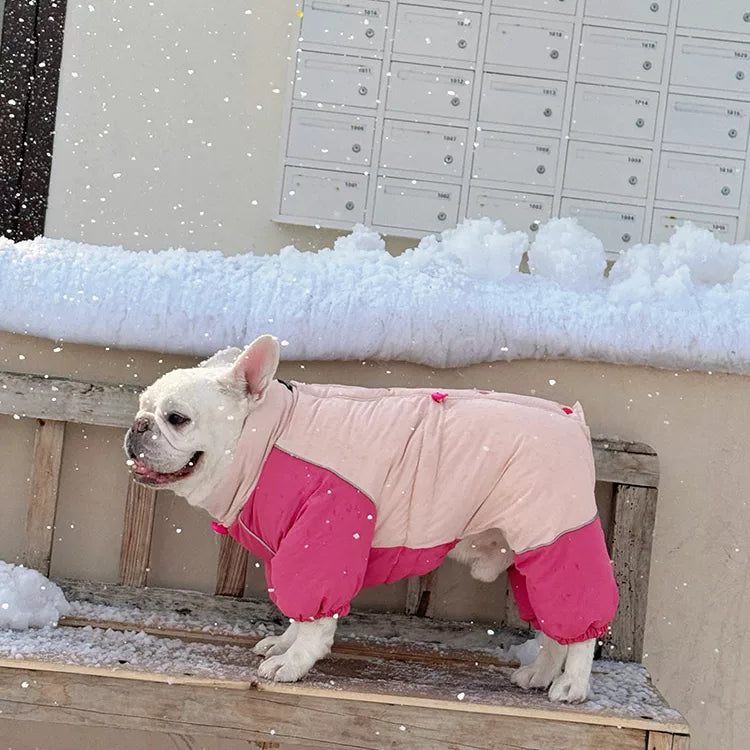 Senior Dog Neck Protection Warm Jumpsuit FrenchBulldogwinterwarmonesiejumpsuitcoatbyFrenchiely_1