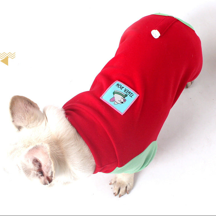 Warm Neck Protection Jumpsuit Frenchbulldogonesiepajamas_10