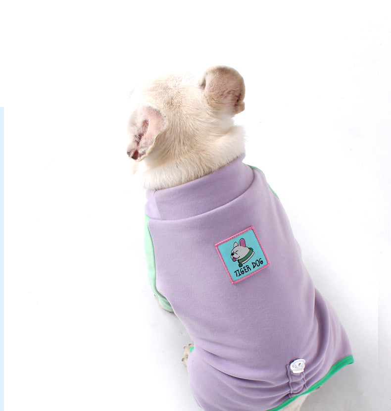 Warm Neck Protection Jumpsuit Frenchbulldogonesiepajamas_14