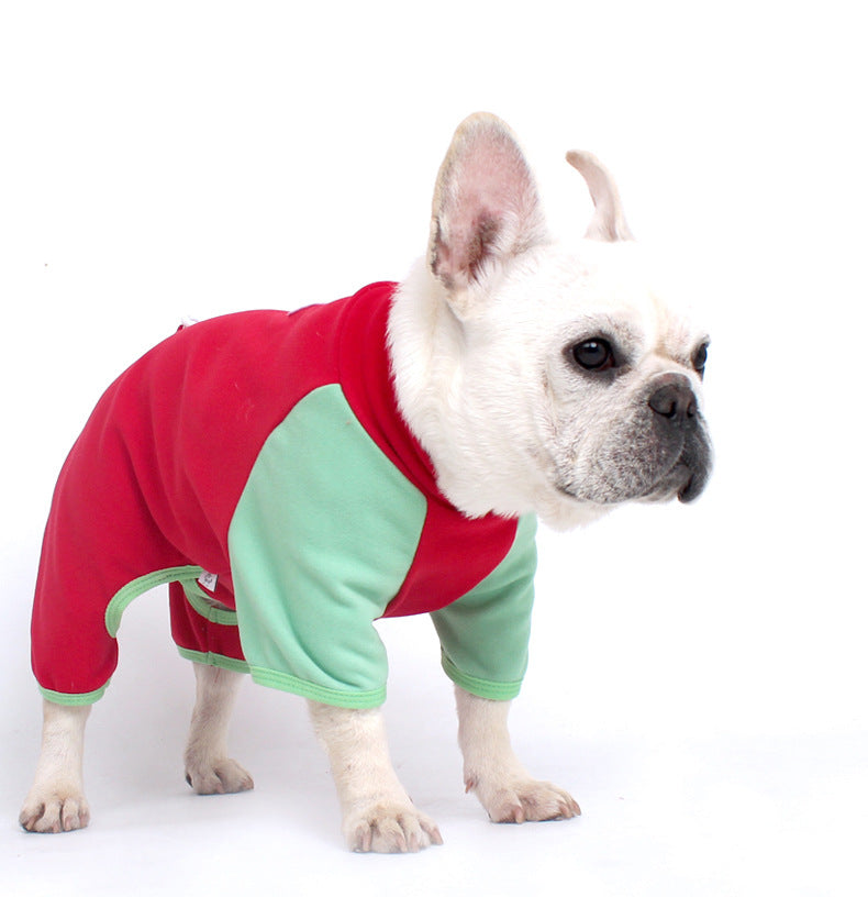 Warm Neck Protection Jumpsuit Frenchbulldogonesiepajamas_15