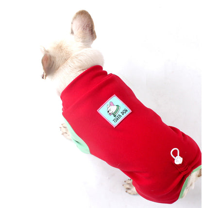 Warm Neck Protection Jumpsuit Frenchbulldogonesiepajamas_6