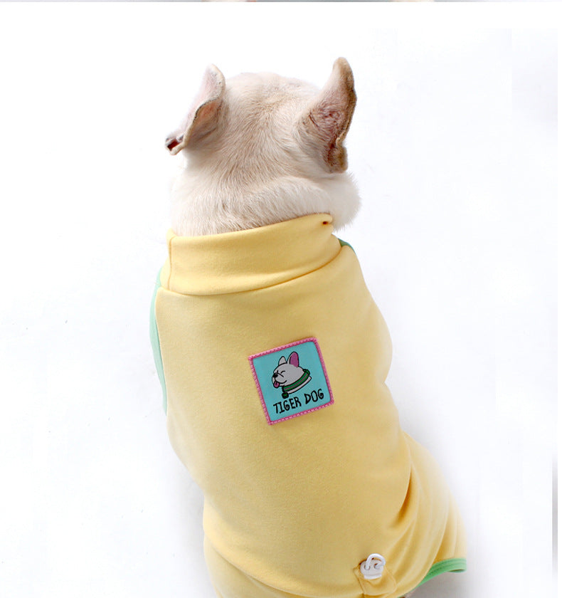 Warm Neck Protection Jumpsuit Frenchbulldogonesiepajamas_8