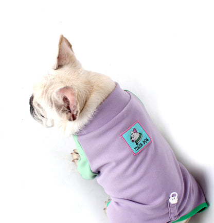 Warm Neck Protection Jumpsuit Frenchbulldogonesiepajamas_9
