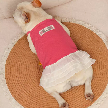 Frenchie Summer Rose Red Dress
