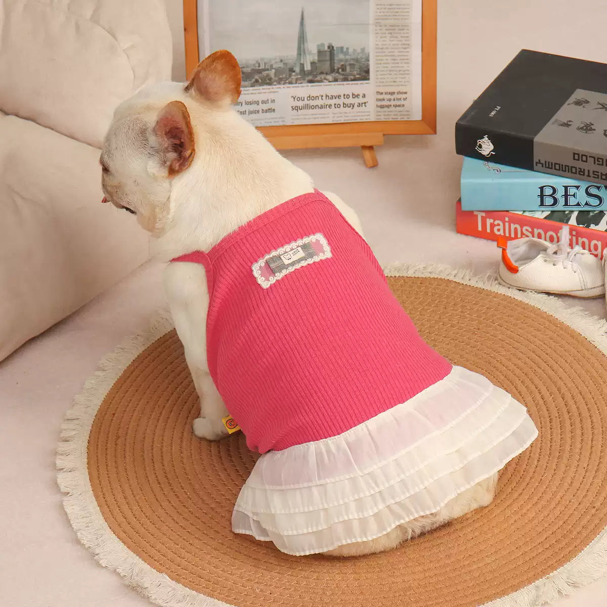 Frenchie Summer Rose Red Dress