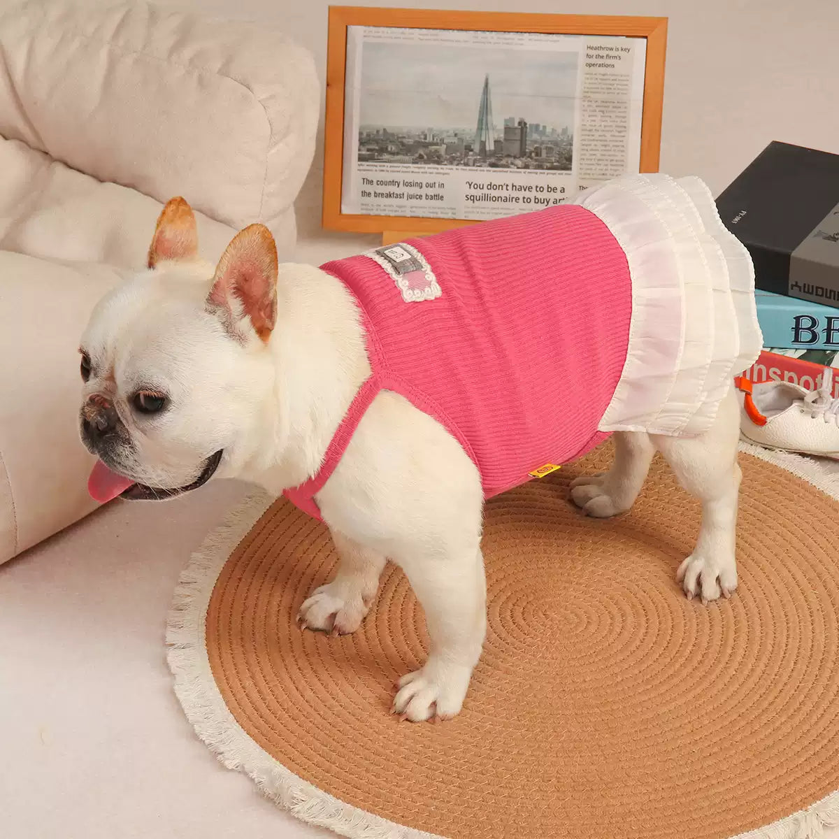 Frenchie Summer Rose Red Dress