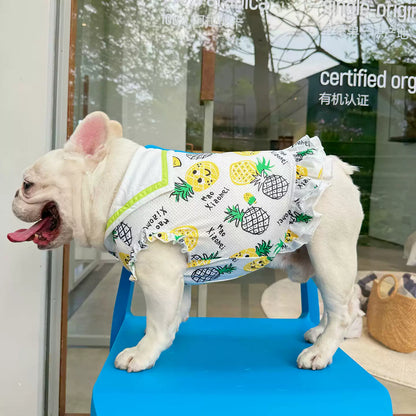 Dog Summer Mesh Pineapple Shirt