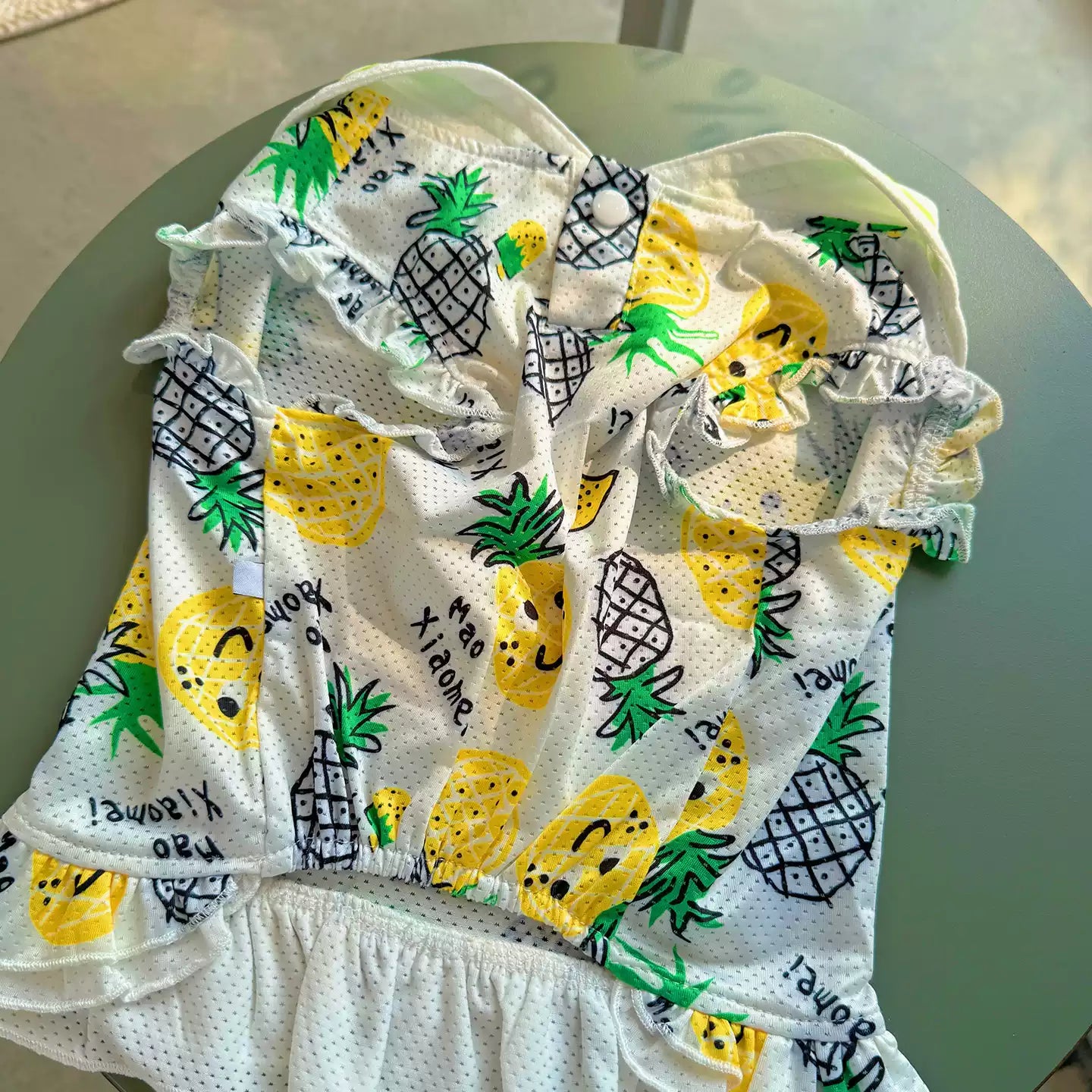 Dog Summer Mesh Pineapple Shirt