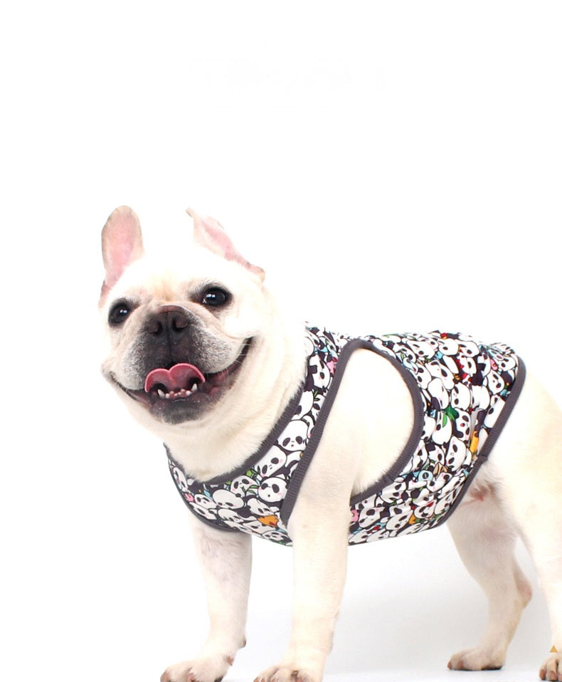 Dog Panda Shirt Frenchbulldogsummershirtwithcutepandaprintsbyfrenchiely_1
