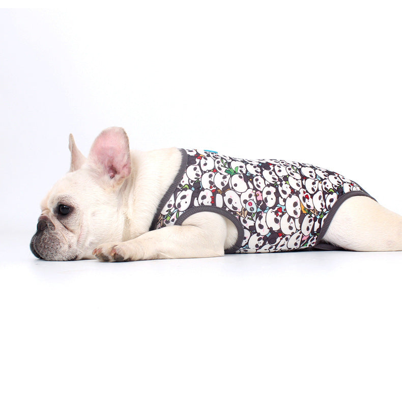 Dog Panda Shirt Frenchbulldogsummershirtwithcutepandaprintsbyfrenchiely_3