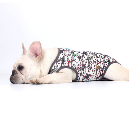 Dog Panda Shirt Frenchbulldogsummershirtwithcutepandaprintsbyfrenchiely_3