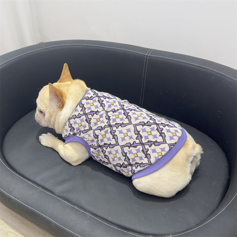 Dog Winter Warm Sweater Vest with Fleece Lined for Medium Dogs By Frenchiely