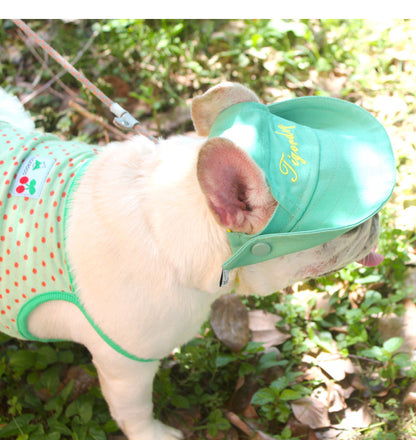 Flat Face Dog Sun Protection Hat Frenchielyflatfacefrenchbulldogsummersunscreenhat_12