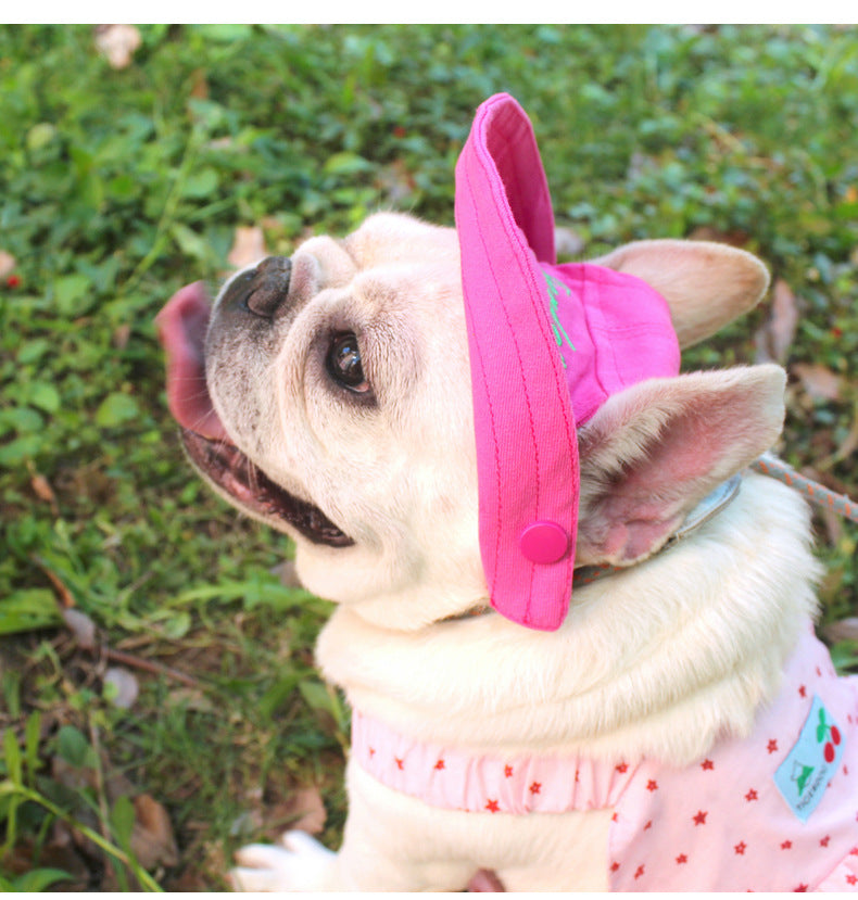 Flat Face Dog Sun Protection Hat Frenchielyflatfacefrenchbulldogsummersunscreenhat_21