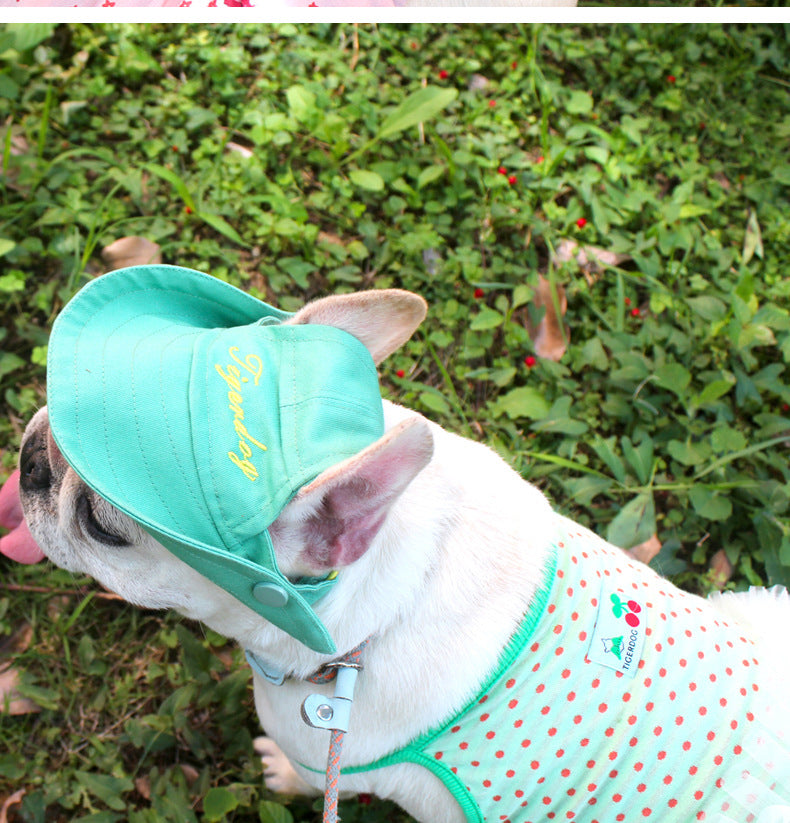 Flat Face Dog Sun Protection Hat Frenchielyflatfacefrenchbulldogsummersunscreenhat_6