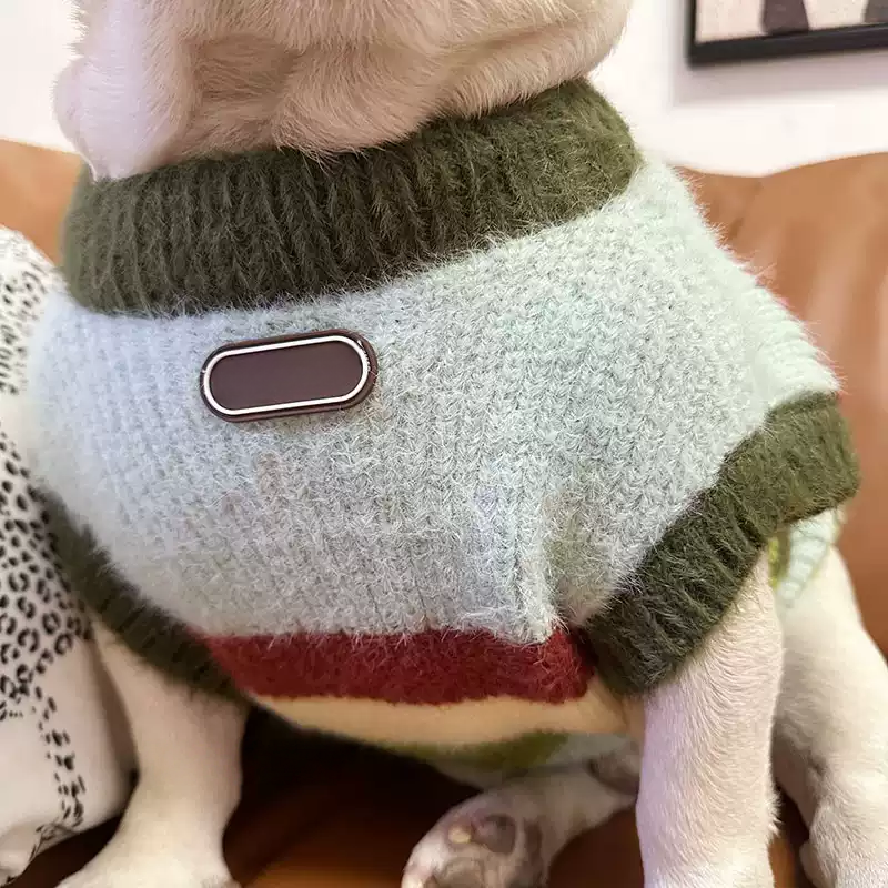 Green Stripe Sweater GreenStripeSweaterforfrenchbulldogs_3