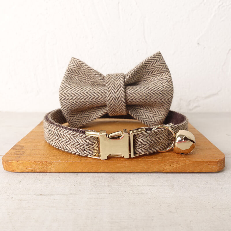 Cat Brown Collar with Bell