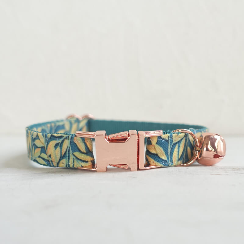 Cat Collar-Leaves - Frenchiely