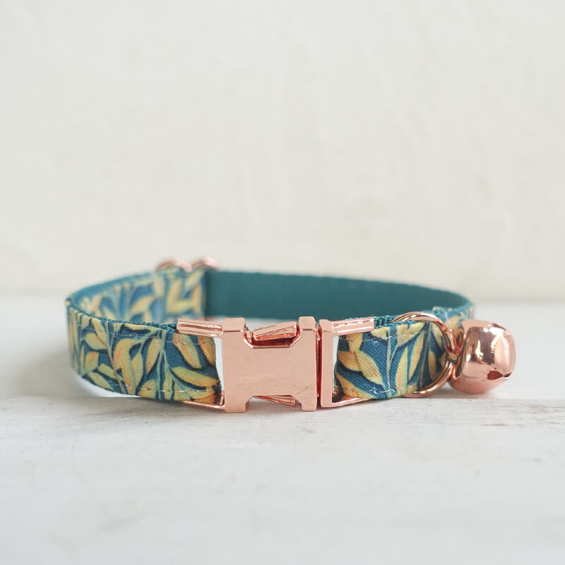 Cat Collar-Leaves - Frenchiely