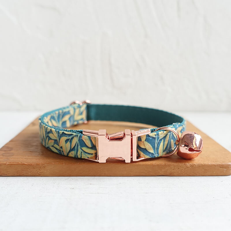 Cat Collar-Leaves - Frenchiely