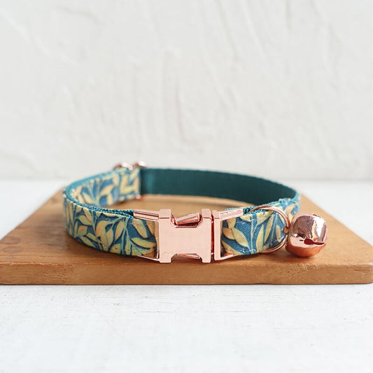 Cat Collar-Leaves - Frenchiely
