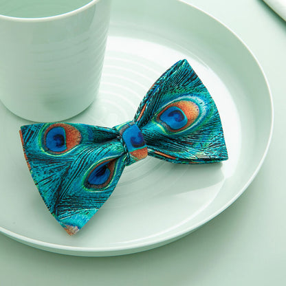 Dog Peacock Bow Tie - Frenchiely