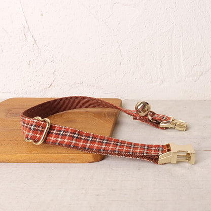 Cat Red Plaid Collar - Frenchiely