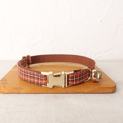 Cat Red Plaid Collar - Frenchiely
