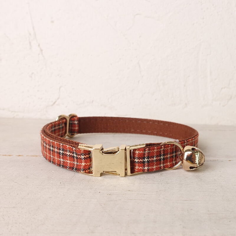 Cat Red Plaid Collar - Frenchiely