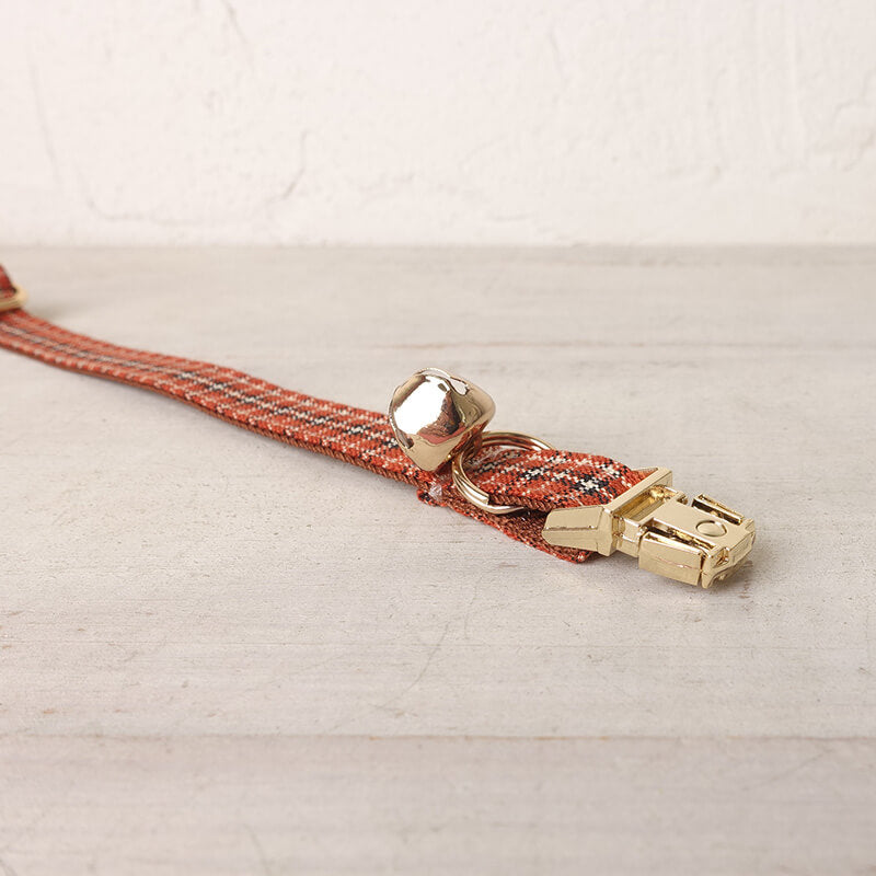 Cat Red Plaid Collar - Frenchiely