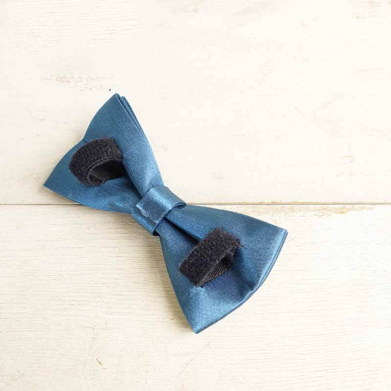 Dog Blue Satin Bow Tie - Frenchiely