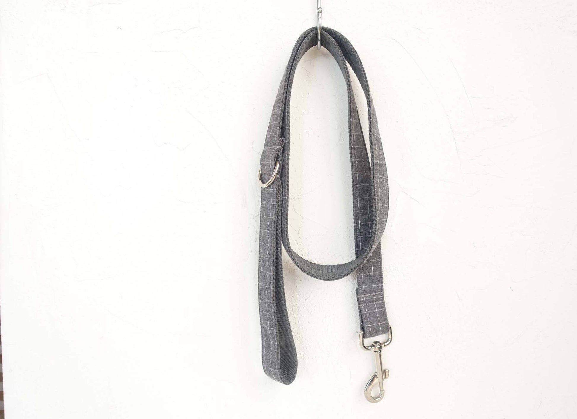 Dog Grey Plaid Leash - Frenchiely