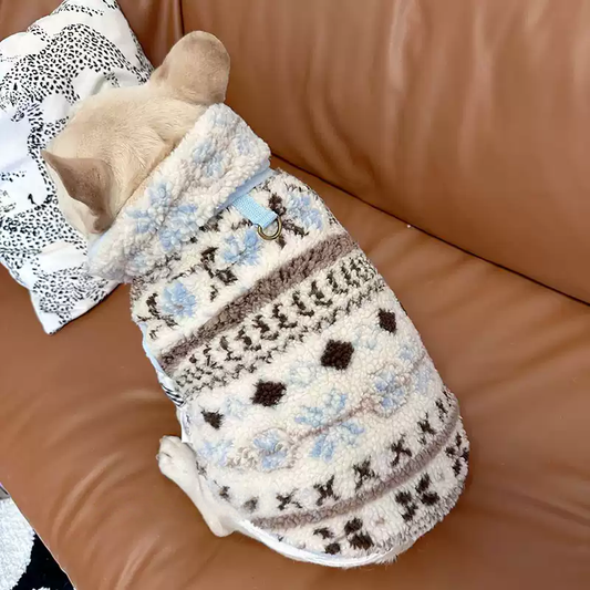 Vintage Sherpa Coat with Scarf