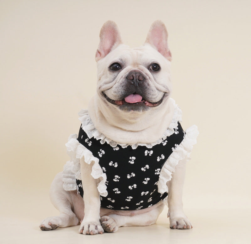 Dog Black and White Bowtie Dress